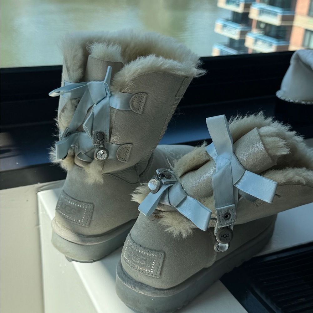 UGG Gray Winter Boots with Fur Lining